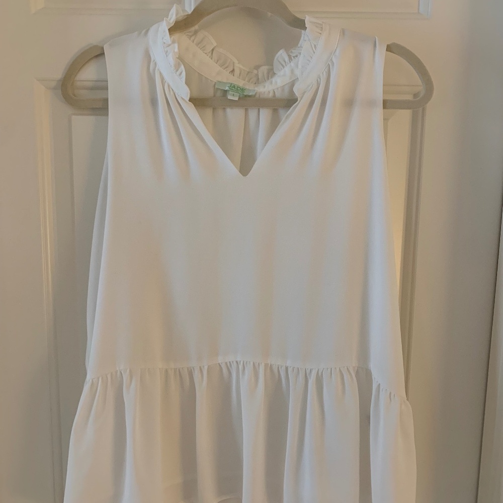 Jade Melody Tam White Blouse (lined) - size L